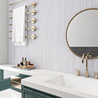 Livelynine 15.8x394 Textured Wallpaper Stick and Peel White Embossed Wallpaper - Image 2