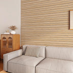 ReWallpaper 24in X 16.5ft Light Oak Wood Wall Panels Peel and Stick Slat Wall - Image 3