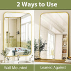Easly 26 x 38 Inch Bathroom Mirror, Rounded Rectangular Vanity Mirror - Image 5