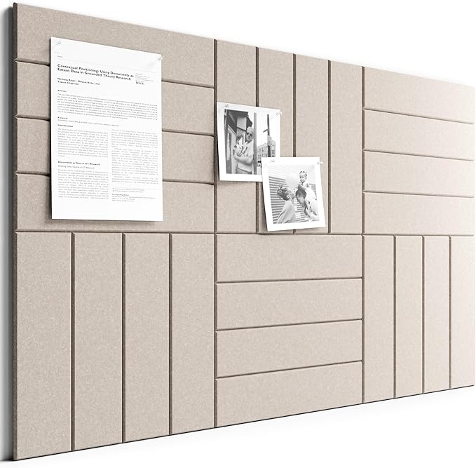 Bumusty Large Cork Board Alternative-36 x 24" Felt Bulletin Board Tiles by BUMUSTY
