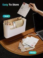 Wall Mount File Organizer Holder Mail Holder No Drilling Wall Pocket - Image 4