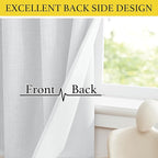 NICETOWN Faux Linen Valances, Short Cafe Curtains Kitchen Tiers, Room Darkening - Image 5