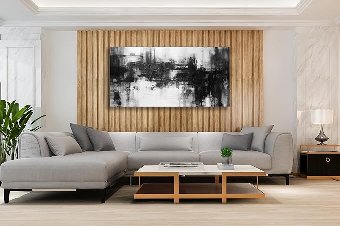 VHMING Black Abstract Wall Art Decor Black and White Painting Pop Culture Wall - Image 2