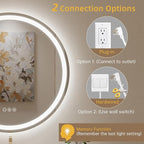LOVESPEJO 32" Round LED Bathroom Mirror - Image 6