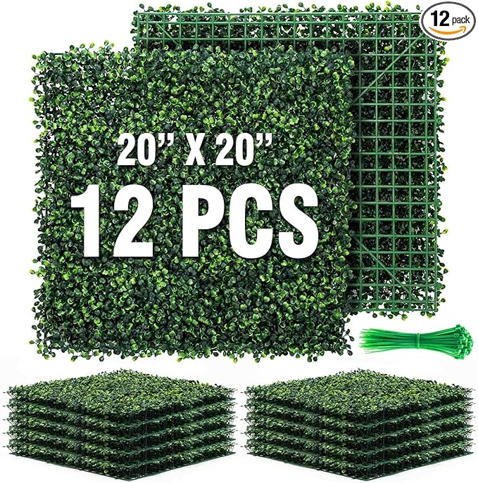 KASZOO 12 Pack 20"x20" Grass Wall Panels by HOME