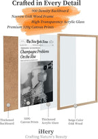 iHery Small 8X10in Champagne Problems On the Rise Newspaper Small Framed Wall - Image 5
