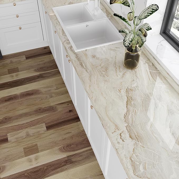 VEELIKE Large Size Marble Contact Paper Peel and Stick Countertops - Image 3