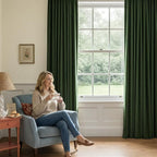 NICETOWN Green Velvet Curtains 108 inches - Image 3
