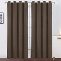 LEMOMO Chocolate Brown Thermal Blackout Curtains/52 x 84 Inch/Set of 2 Panels by Lemomo