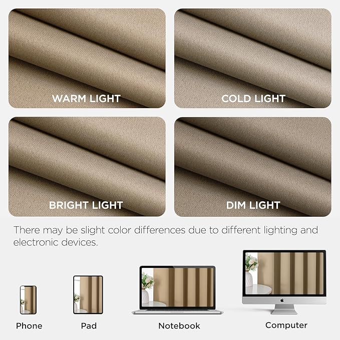 Joydeco Blackout Door Curtain for Doorway Privacy 108 Inches Long, Grommet - Image 8