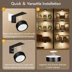 3-Pack Picture Lights for Wall, Rechargeable Battery Operated LED Painting Light - Image 8