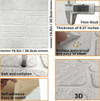 YU LI 3DH 3D Wall Panels Peel and Stick Faux Stone Wall Panel White 20-Pack - Image 6