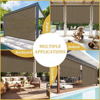 Shade&Beyond Custom Size Outdoor Roller Shades Cordless Patio Roll Up Blinds - Image 9