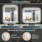 44x32 LED Bathroom Mirror with Lights, Backlit and Front Lit Anti-Fog Lighted - Image 6