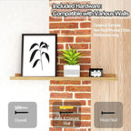 Small Floating Shelves for Wall Decor, Wall Mounted Wood Shelf for Bedroom - Image 5