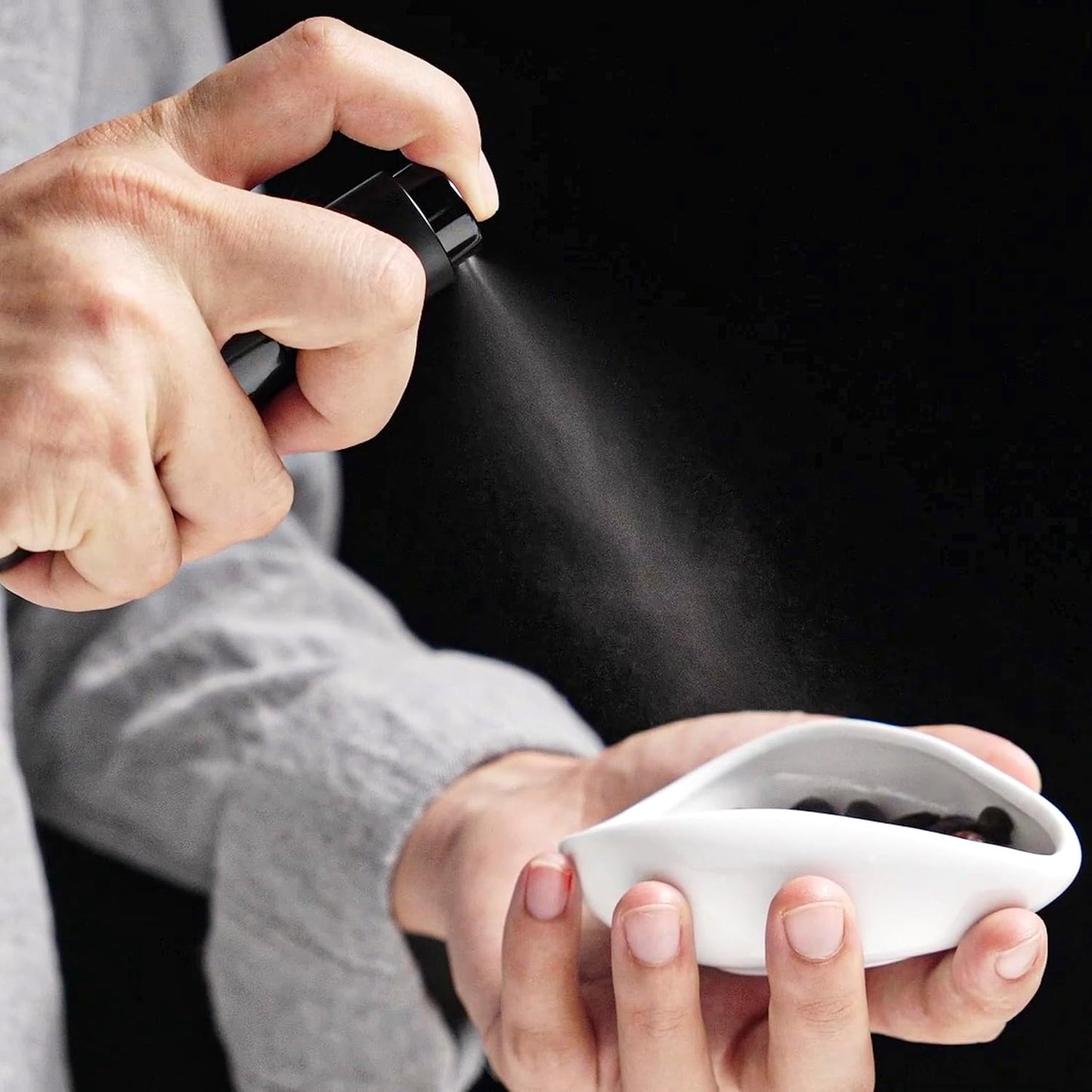 Coffee Dosing Cup and RDT Spray Bottle Gift Set Coffee Bar Accessories Ceramic Espresso Dosing Bowl Single Dose Measuring Tray Kit