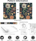 Simon&Siff Boho Peel and Stick Wallpaper, 17.3" x 80" Blue Sun Floral Retro - Image 7