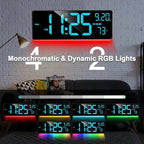XREXS 16.3" Bluetooth Large Digital Wall Clock - Image 4
