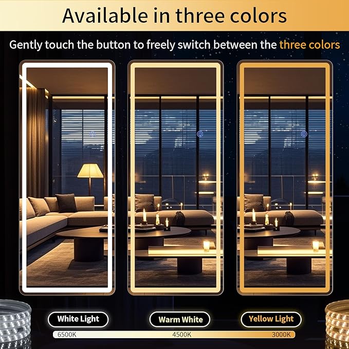 71"x32" LED Full Length Mirror – Standing Floor Body Mirror - Image 5