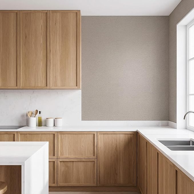 WADILE Grasscloth Peel and Stick Wallpaper 15.7in x 393.7in, Textured Contact - Image 5