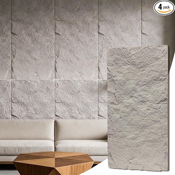 BEAUTYPEAK 3D Faux Stone Wall Panels, Home & Office Accent Wall, Easy Install by BEAUTYPEAK