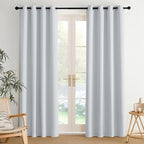 NICETOWN Room Darkening Draperies Curtains Panels, 2 Panels Greyish White W52 x by NICETOWN