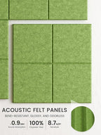 Bumusty Large Felt Bulletin Board, 30 Push Pins, 70 Adhesive Tabs, Kelly Green - Image 3