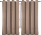 LEMOMO Cappuccino Blackout Curtains 52 x 63 Inch Length/Set of 2 Curtain - Image 2