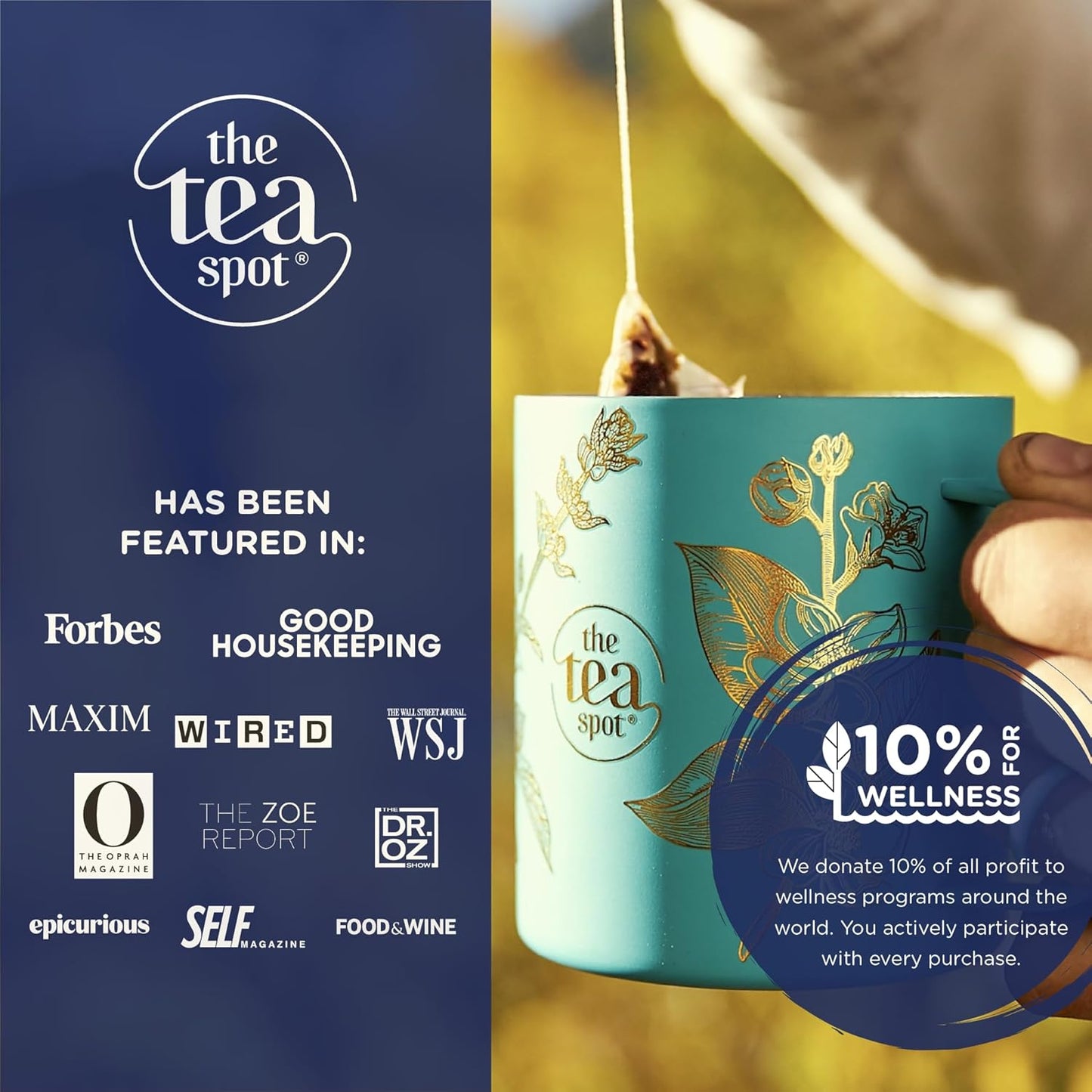 The Tea Spot Earl of Grey Black Tea with Citrus for Energy | Blend of Black Tea, Citrus Root, Mallow Flowers, Bergamot, Citrus and Vanilla Flavoring | 15 Tea Bags