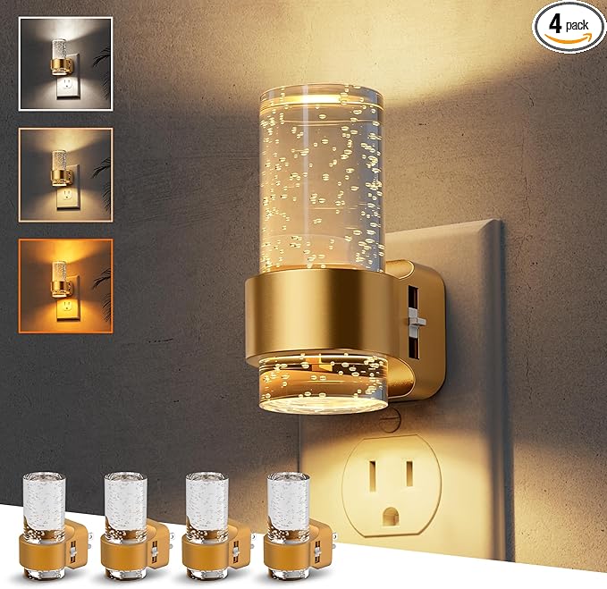 L LOHAS LED Night Lights Plug into Wall, 4 Pack Mini Dimmable Night Light by LLOHASLED
