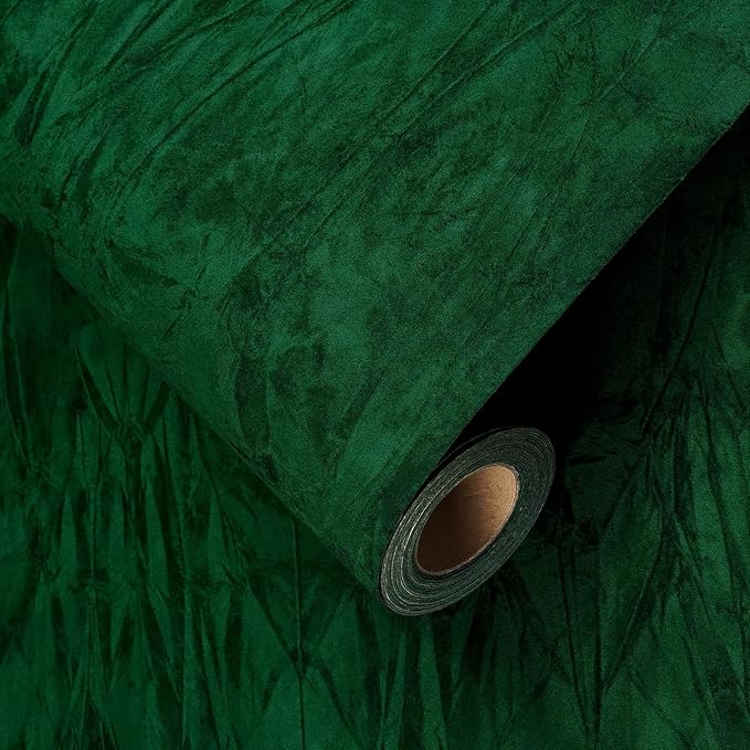 YENHOME Emerald Green Wallpaper Stick and Peel 17.7"X200" Green Peel and Stick - Image 6