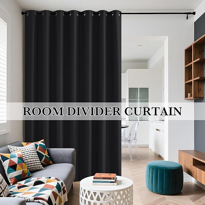 RYB HOME 100% Blackout Room Divider Curtains - Image 9