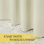 NICETOWN Beige Blackout Sliding Door Curtains - Image 6