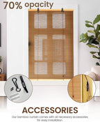 48" Wx72 H Bamboo Blinds Roller Shades - Image 4