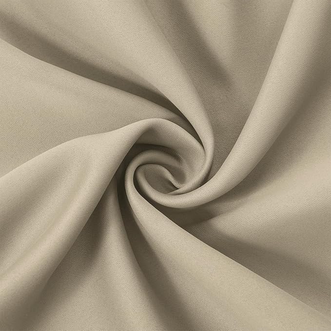 LEMOMO Beige Thermal Blackout Curtains/52 x 72 Inch/Set of 2 Panels Room - Image 5