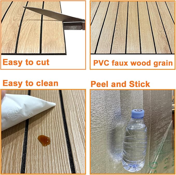 YLL YLL PVC Slat Wall Panel Peel and Stick 236"x 15.7" Faux Oak Grain Wood Slat - Image 6