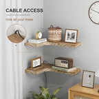 fuqing Floating Corner Shelves, Wall Shelf Set of 3, Shelves - Image 4