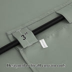 RYB HOME Small Window Curtains, 34 Width x 30 Length, 2 Panels, Sage Green - Image 2