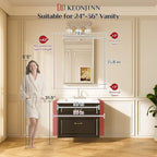 Keonjinn 24" x 36" Brushed Gold Bathroom Mirrors - Image 5