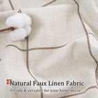 Lajode Brown Plaid Patterned Curtains Thermal Insulated - Image 5
