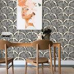 Tempaper x Novogratz Zebra Black Feather Palm Removable Peel and Stick Wallpaper - Image 3
