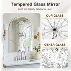 Vanity Bathroom Mirror for Wall, 2 Pack 30"x20" Arched Bathroom Mirror for Over - Image 5