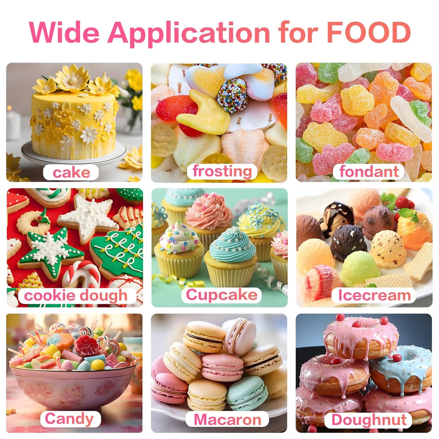 Gel Food Coloring for Cake Decorating - 40g Concentrated Assorted Edible Colors - Vibrant Tasteless Food Dye Professional-Grade Dye for Easter Eggs Fondant Cookies Frosting Royal Icing Baking - Purple