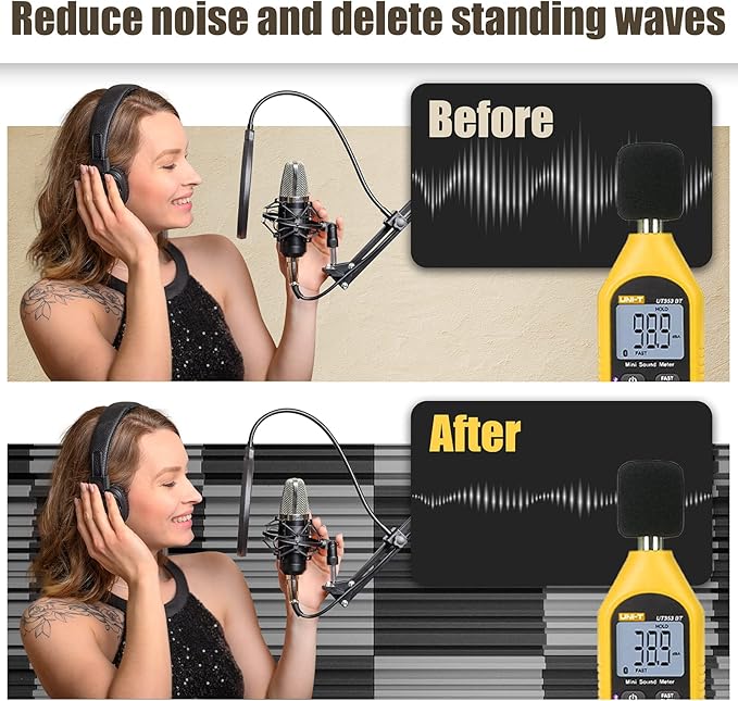 48 Pack Sound Proof Foam Panels, Decorative Soundproof Wall Panels Sound - Image 5