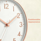 Mosewa Wall Clock 8 Inch, Battery Operated Silent Non-Ticking Modern Analog - Image 9