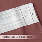 MIULEE Dusty Rose Back Tab Blackout Curtains 90 Inches Long 2 Panels Set - Image 4