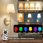 IRONPAX Wall Sconces Battery Operated Set of 2, Wireless Rechargeable Wall - Image 3