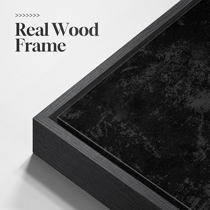 Framed Neutral Abstract Wall Art, 2 Piece Large Modern Black Beige Brown Canvas - Image 5