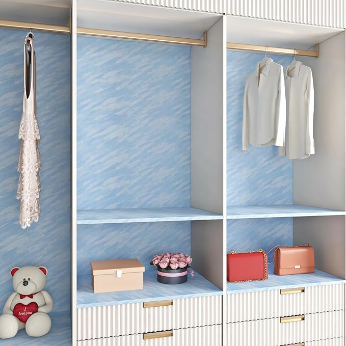 ReWallpaper Blue Velvet Wallpaper Peel and Stick Modern Textured Blue Contact - Image 7