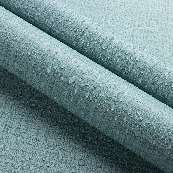 Teal Wallpaper Grasscloth Peel and Stick Wallpaper 17.7inch x 118.1inch Teal - Image 5